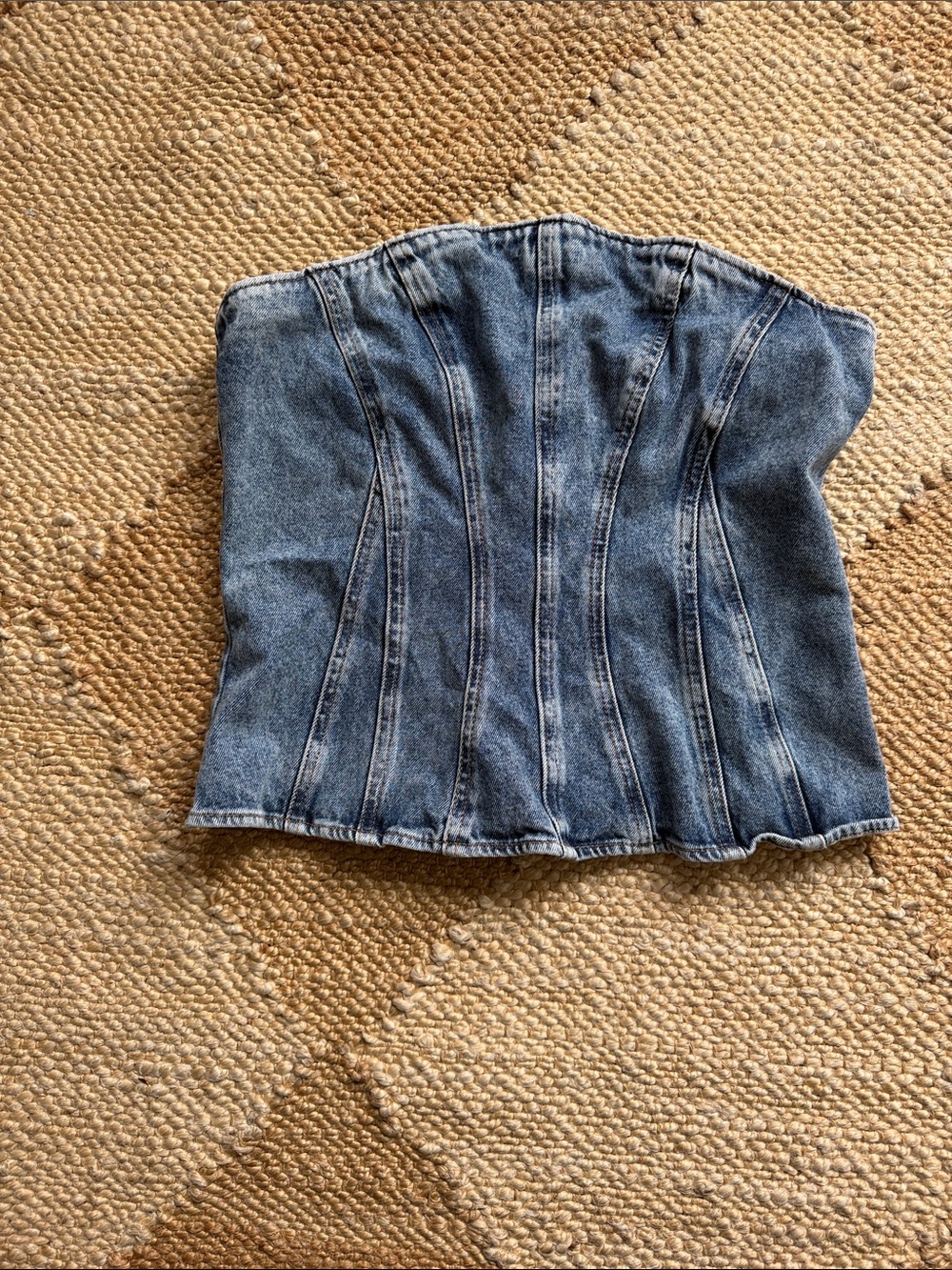 H + M Denim Corset Top – Blue Women Jeans Style